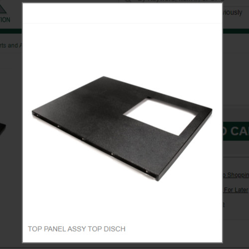 TOP PANEL ASSY TOP DISCH #2101425-04S