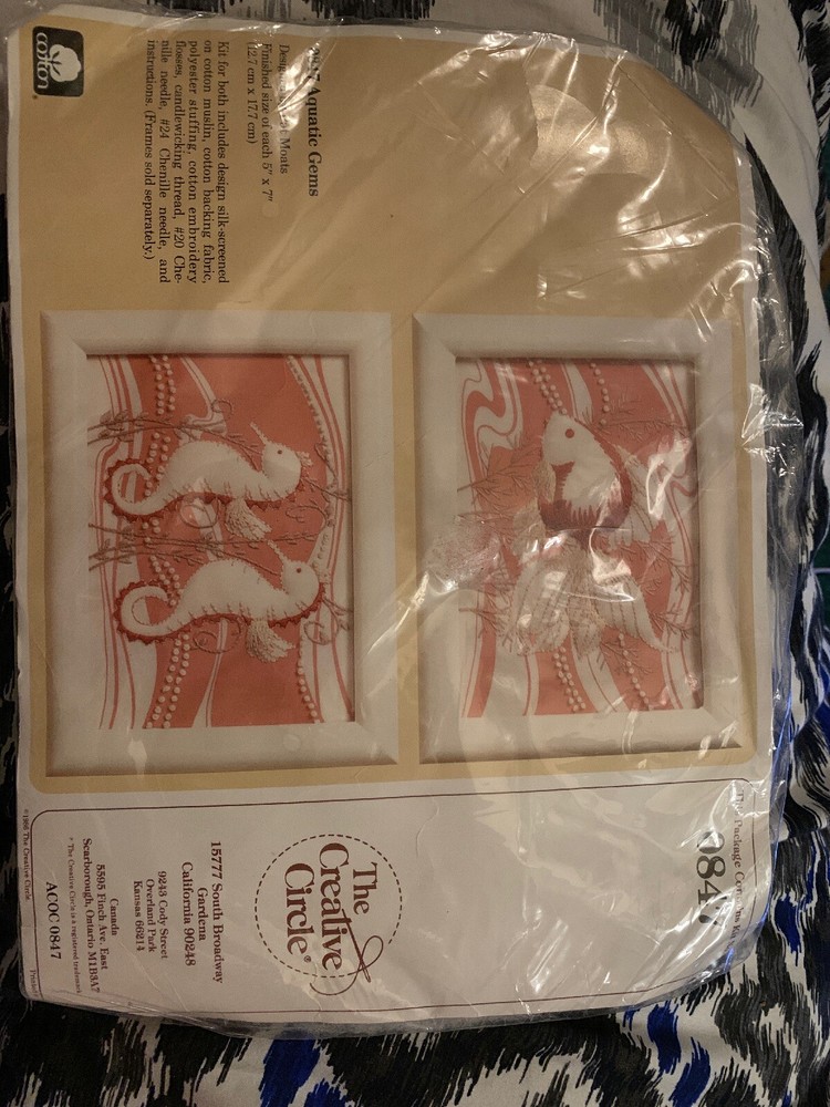 Creative Circle Needlepoint Aquatic Gems Kit 0847 NEW SEALED