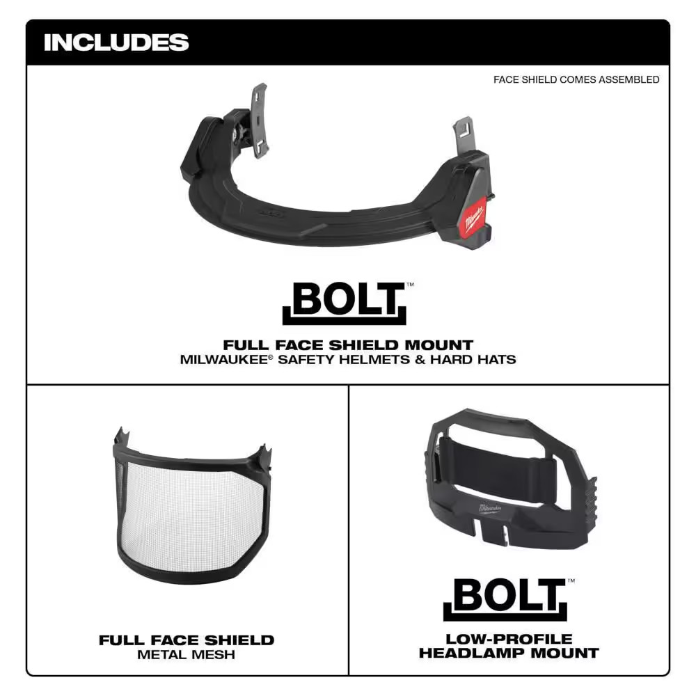 BOLT Stainless-Steel Mesh Full Face Shield