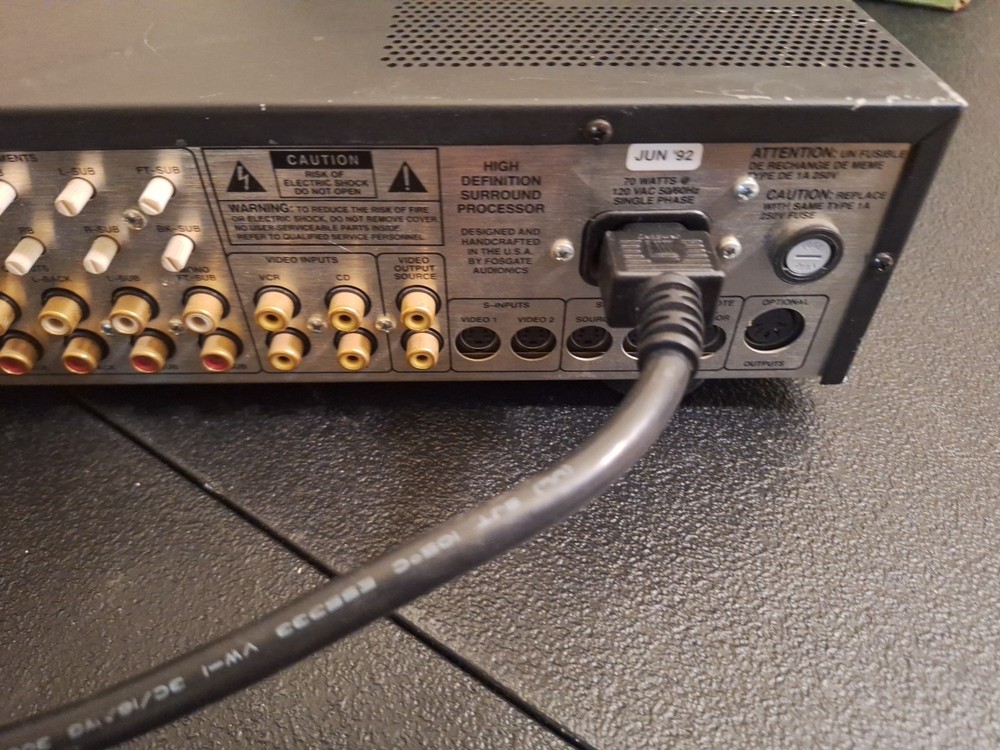 Rare Fosgate Audionics Digital Servo Logic Surround Processor Model Three READ