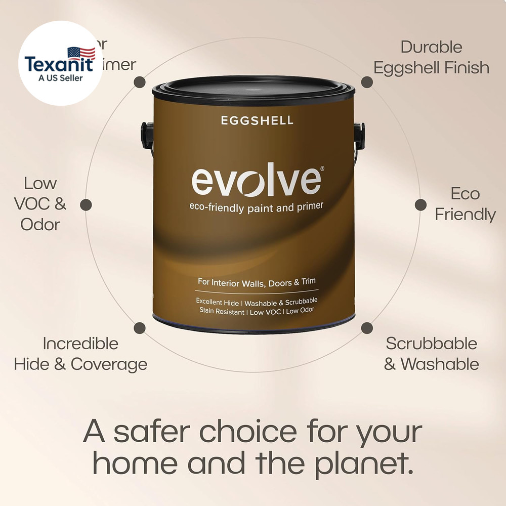 Paint & Primer: Environment-Friendly, Low Sheen with One-Coat Coverage for Inter