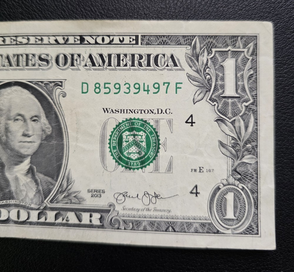 $1 Contaminated Ink Well Error D85939497F CIRC