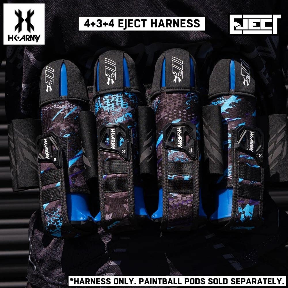 HK Army 4+3 Eject Paintball Harness Pod Pack - Poison