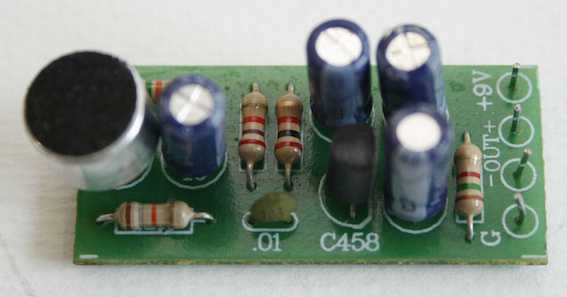 Condenser Microphone Kit with Pre-Amp 9VDC [ Assembled kit ]