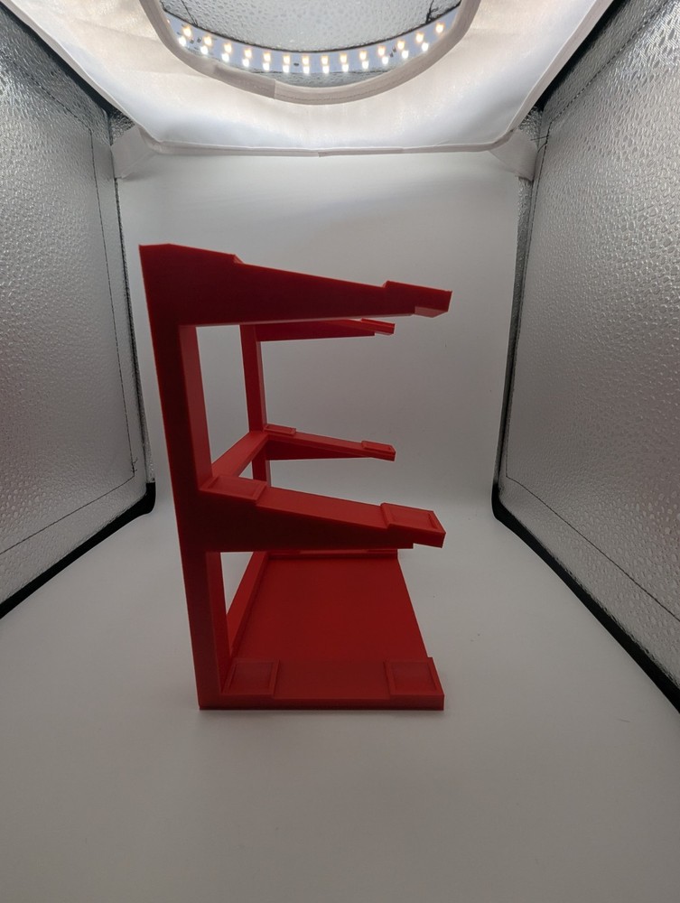 3D Printer 3 Tier 1/24 Diecast Display Stand (Red)