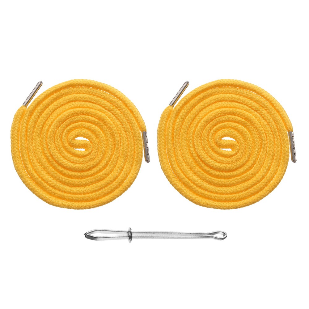 2pcs Drawstring Cords 51" Replacement Drawstring with Threader, Dark Yellow