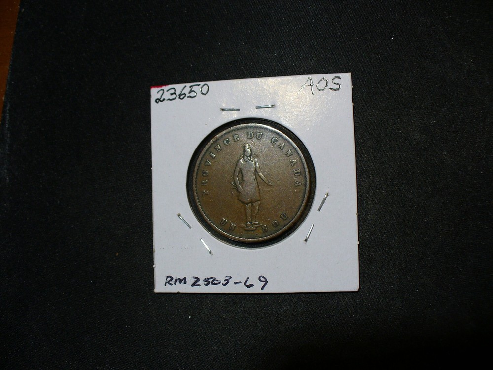 Canada 1852 1/2 Cent Bank Token
