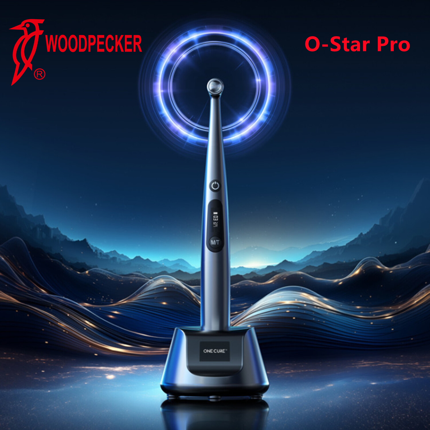 Woodpecker O-Star Pro Dental Curing Light 1 Second Cure Wide Spectrum 3000mW/cm²