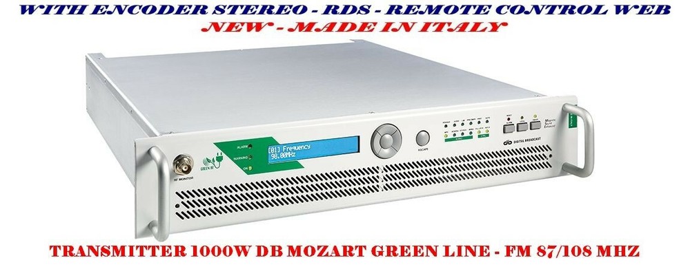 Broadcast Professional DB Digital Broadcast FM Transmitter Wide Band 88 108 Mhz