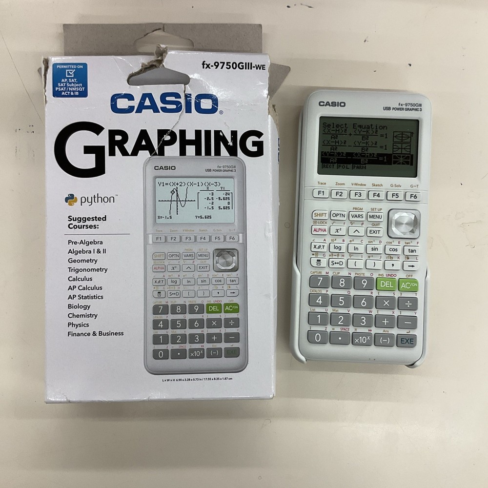 Casio FX-9750GIII White Graphing Calculator