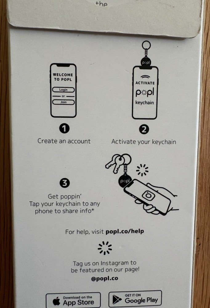 Popl Instantly Share Anything! - Popl Direct - NEW IN BOX