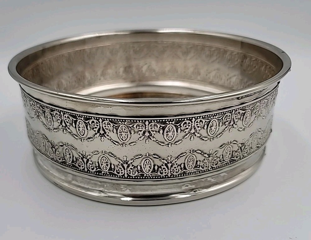 8” Silverplate Wine Coaster Without Bottom