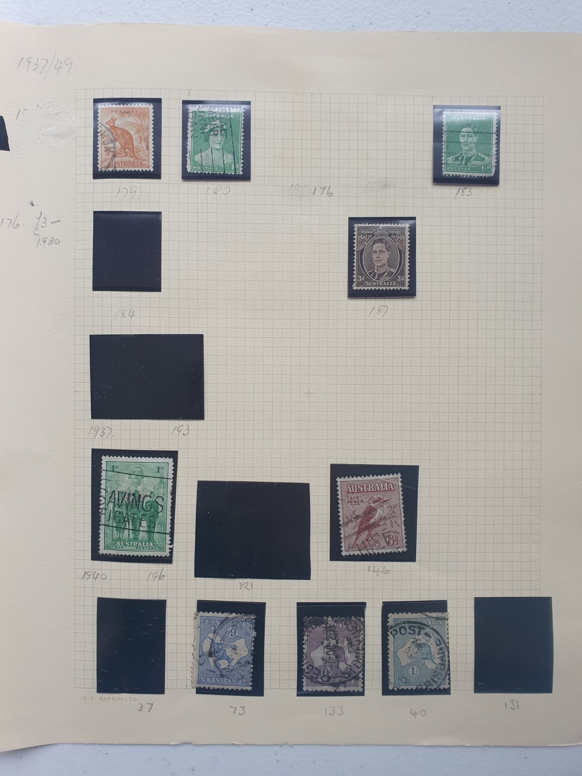 Australia Stamps On 4 Pages - Used