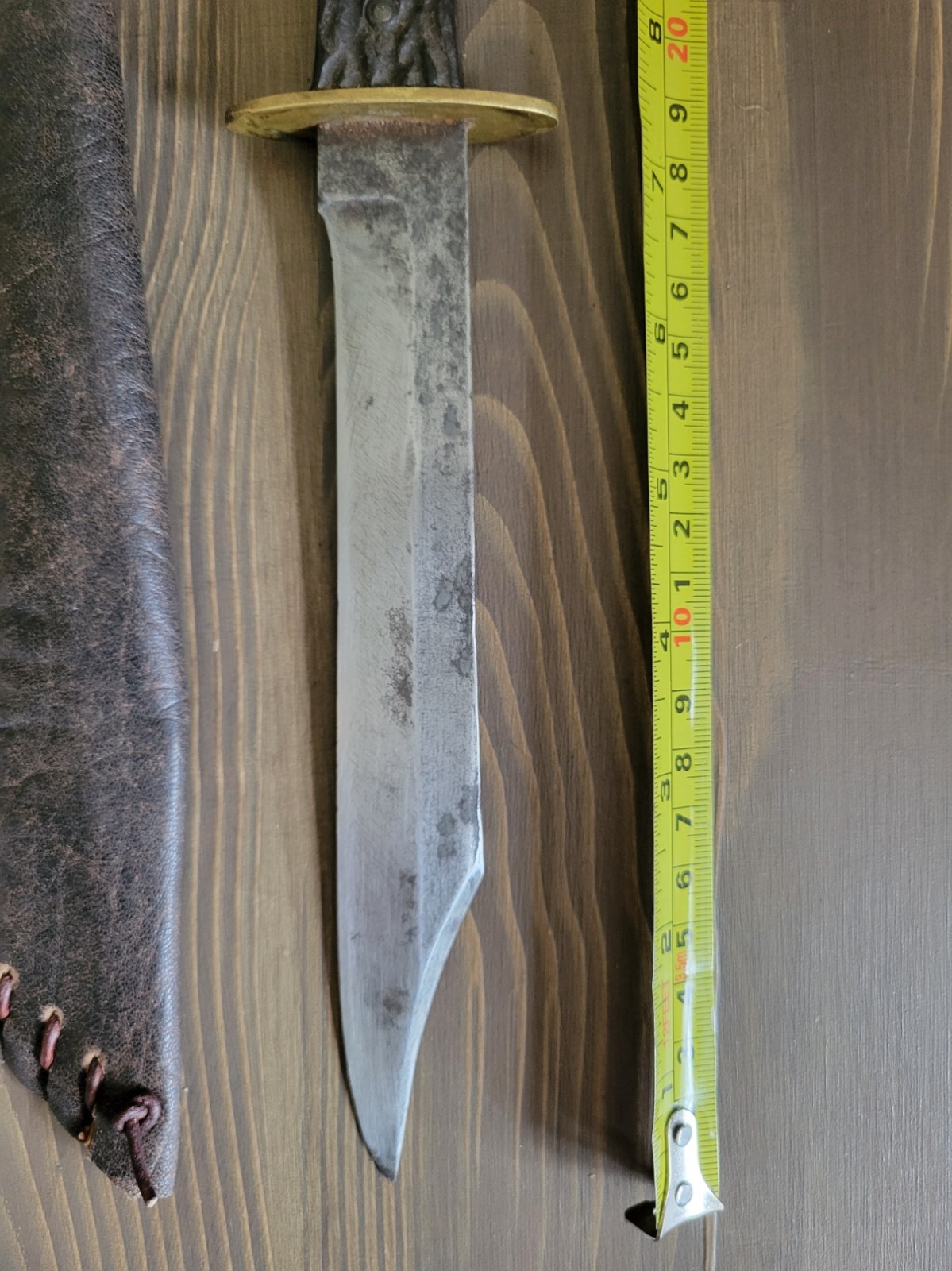 Bridgeport Gun Company Buffalo Handle Bowie Knife, Antique