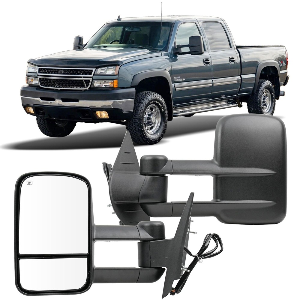 Aritoxy Driver Left Towing Mirrors Power Compatible with Mirror, Black