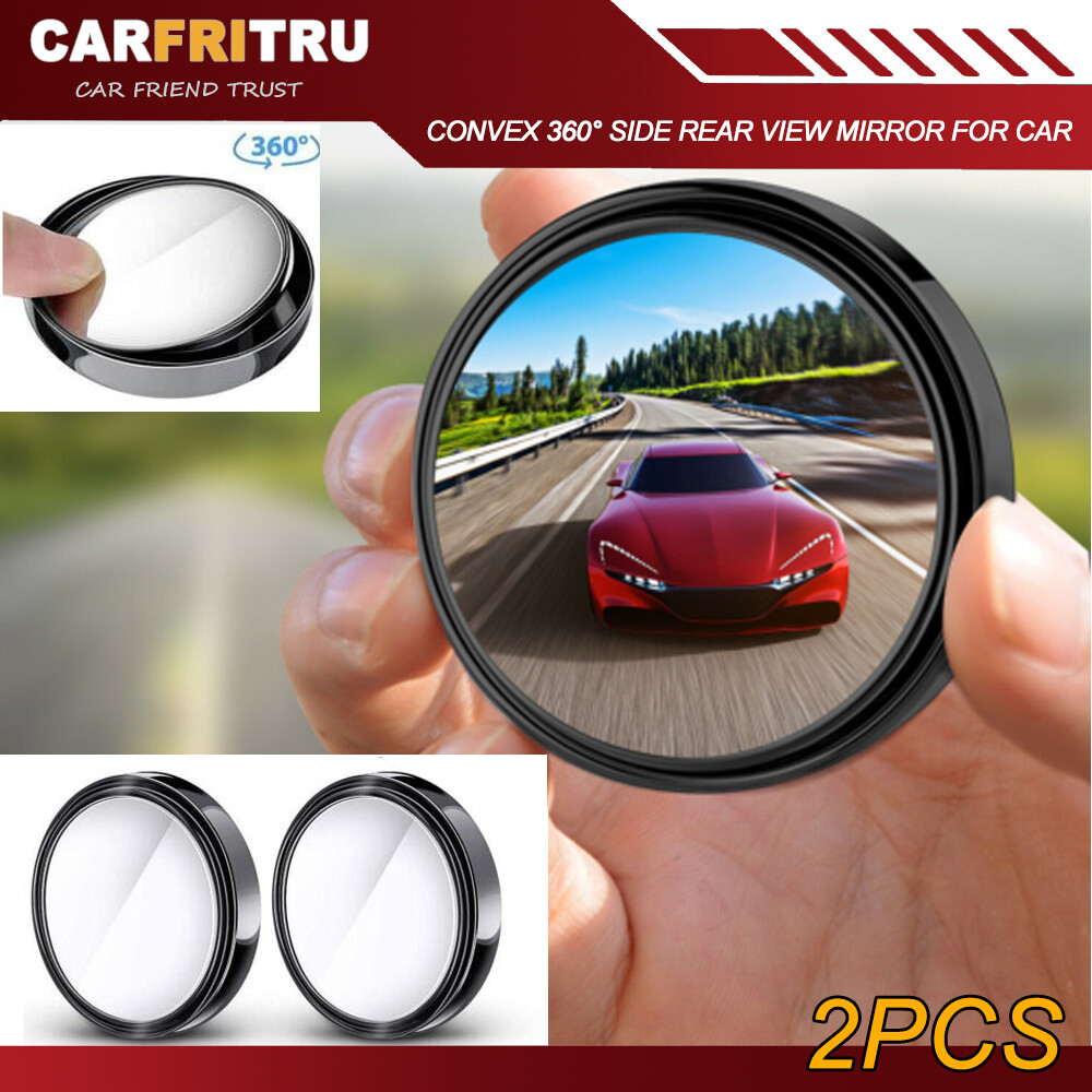 2PCS Blind Spot Mirrors Round HD Glass Convex 360° Side Rear View Mirror for Car