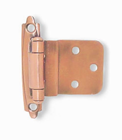 Pair 3/8" Inset/Offset Copper Self Closing Hinges L-H0104AC-SR-O