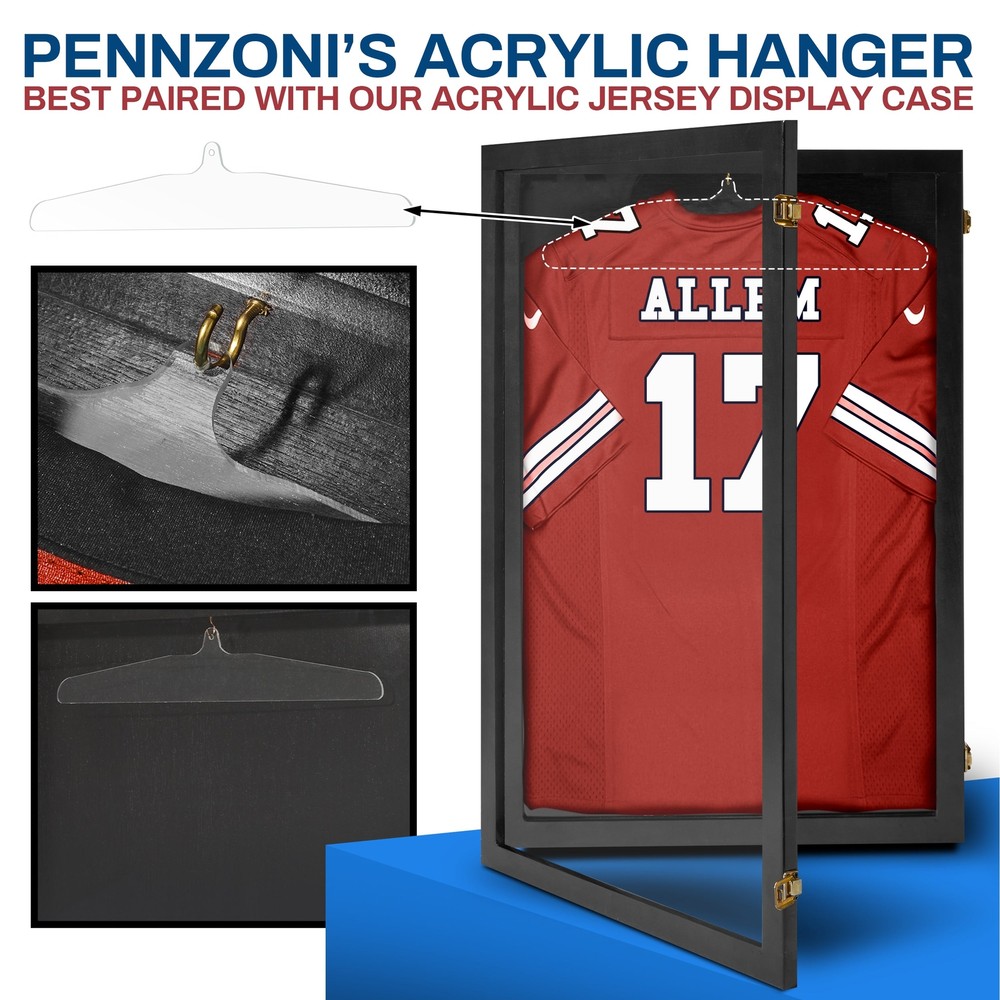 PENNZONI Clear Acrylic Hanger - Jersey Display Hanger