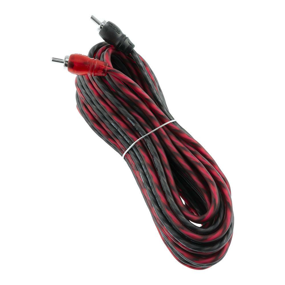 DS18 16 ft 2 Channel Shielded Twisted Interconnect RCA Audio Cable Amp Cables