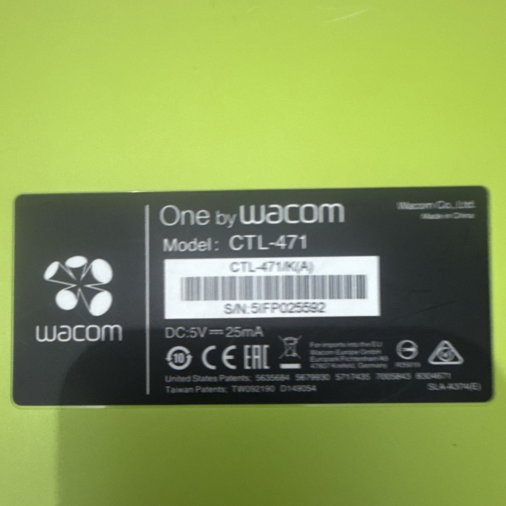 Wacom Bamboo Splash CTL-471 Drawing Tablet (Working)