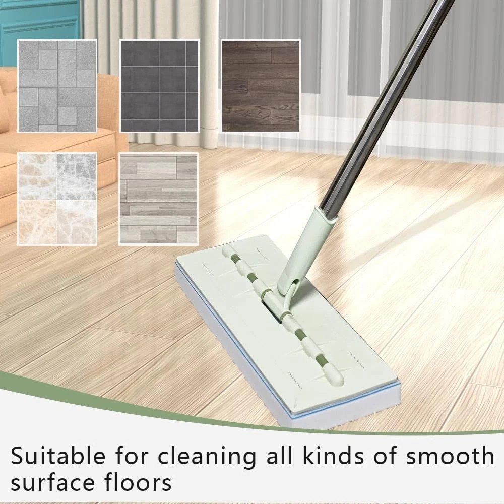 Magic Sponge Eraser Mop, 60" 60” Mop with 13" Mop-head, Set