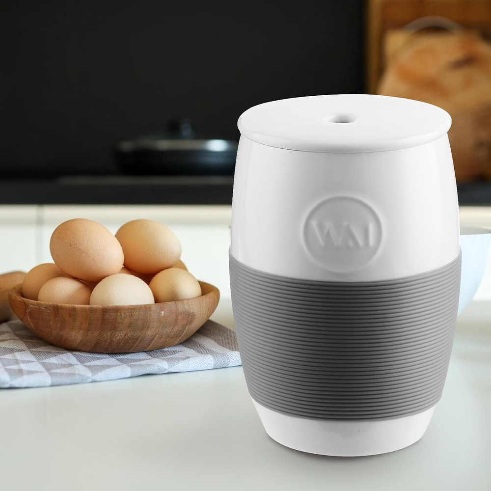 Non-Stick Ceramic Egg Cooker Quick Scrambled Egg Maker with Silicone Sleeve For