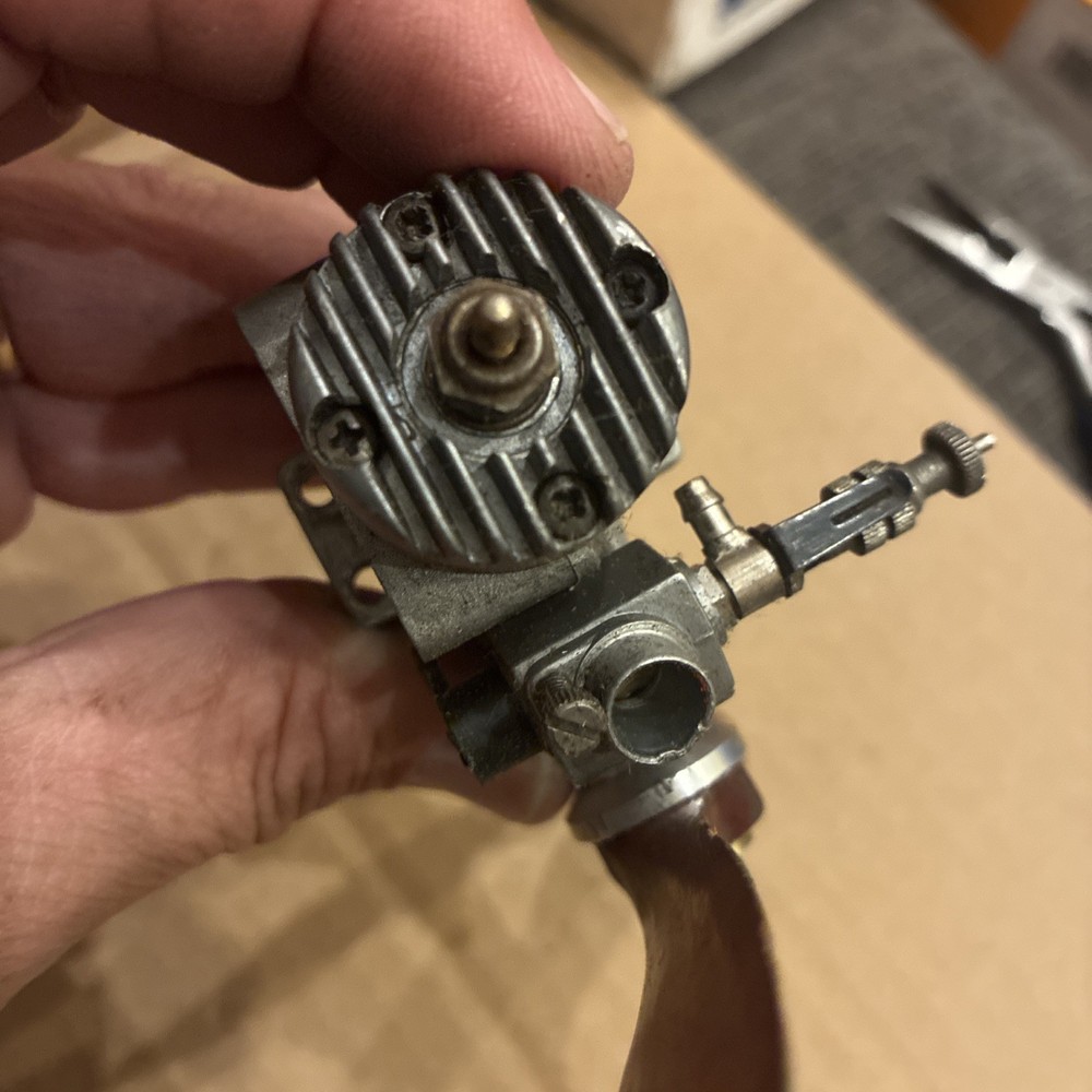 OS Engine O.S. Max 10 RC Model Airplane Engine Glow Motor Turns Has Compression