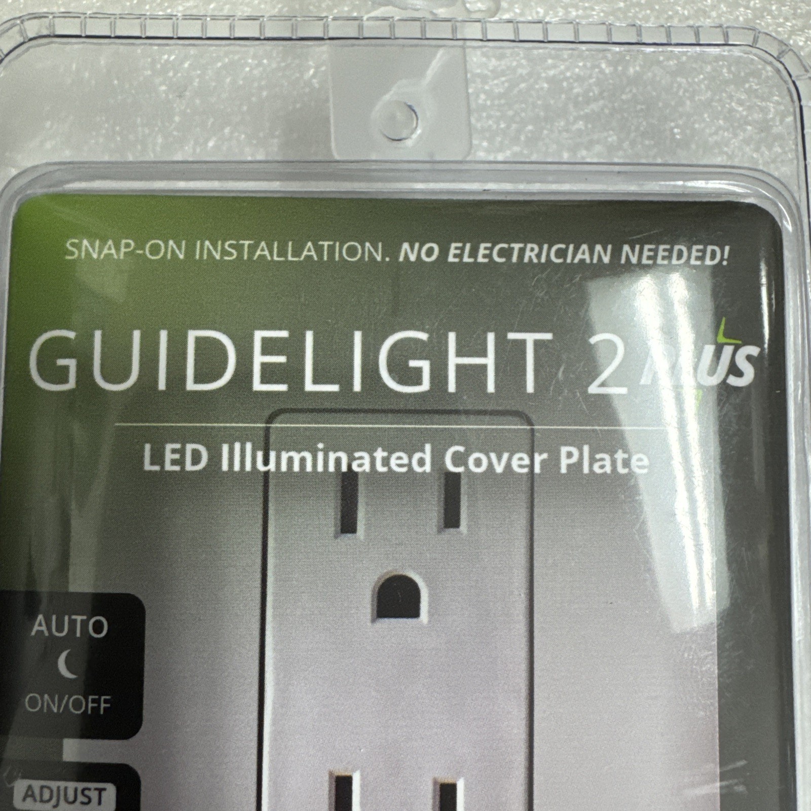 SnapPower GuideLight 2 PLUS -Gang LED Wall Plate, White O1GLCWH-SP20 SnapPower