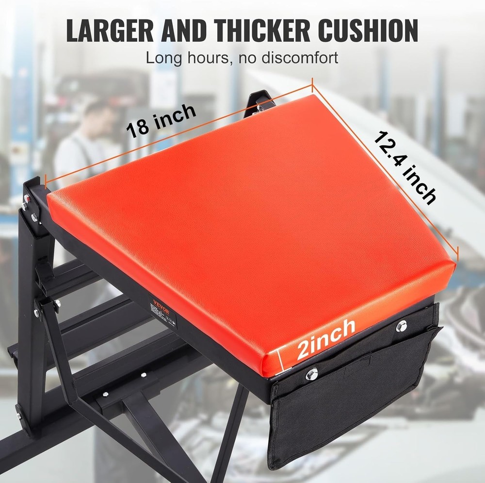Adjustable High Creeper 49.6"-75.6" | 400 lbs Capacity for Mechanics