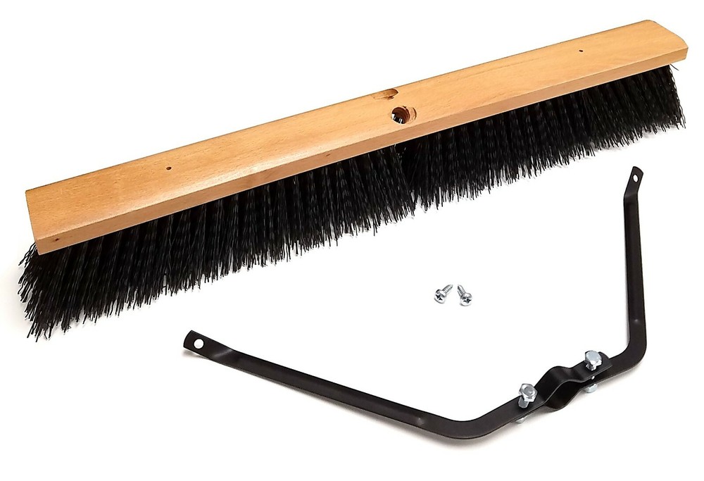 24” Rough-Surface Push Broom Head with Broom Brace