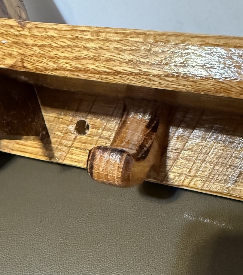 Handmade Double Birdhouse Shelf / Coat rack Carved Wood Hooks Vintage