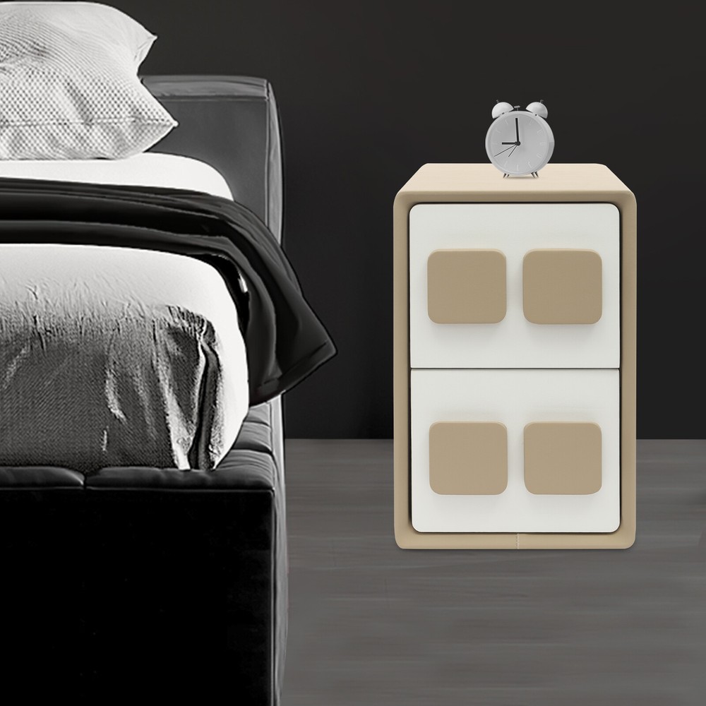 Modern Minimalist End Table, Bedside Table for Bedrooms, Floorstanding End Table