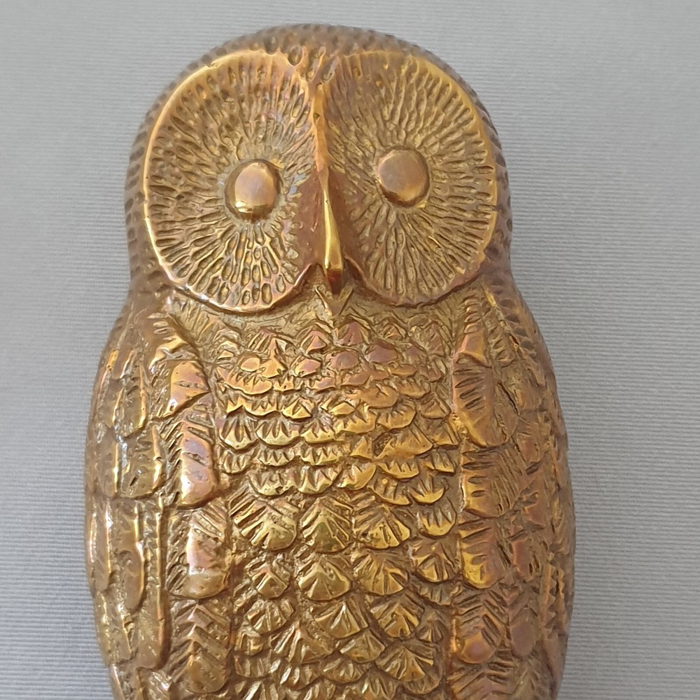 Aged Brass Owl Door Knocker