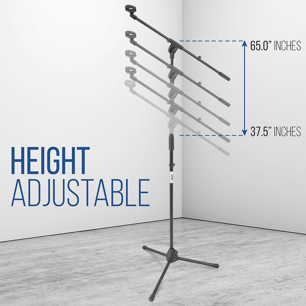 Foldable Tripod Microphone Stand with Professional Dynamic Vocal Microphone