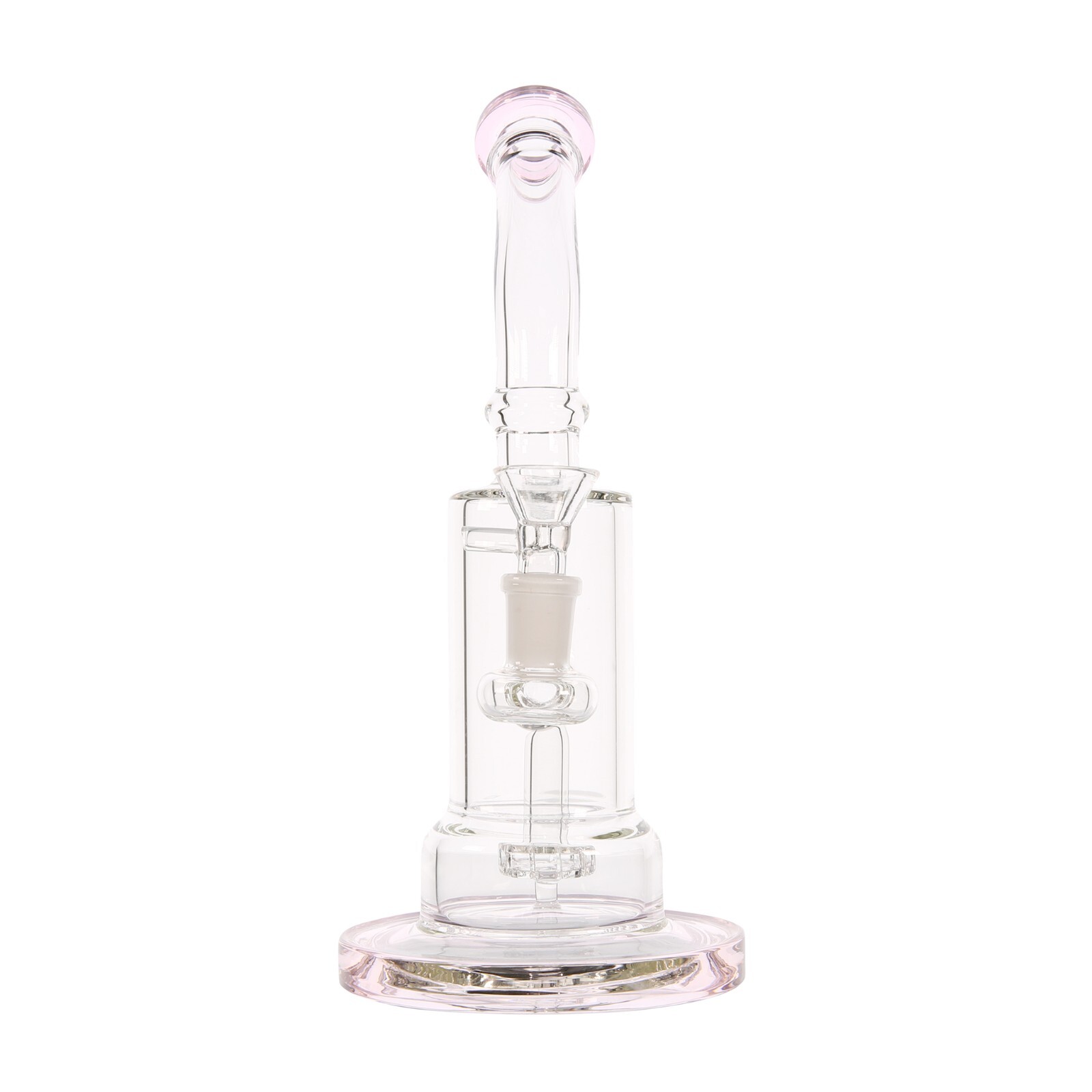 10" THICK Pink Glass Showerhead Circ Perc Bong Water Pipe Hookah Pipe 14mm Bowl