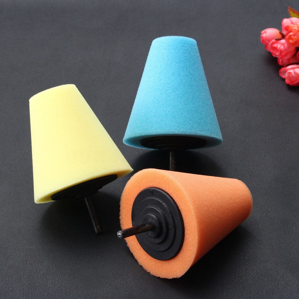 1PC Cone Polishing Random Sponge Cleaning Drill FOR Car Wheel Hub Replace Tool