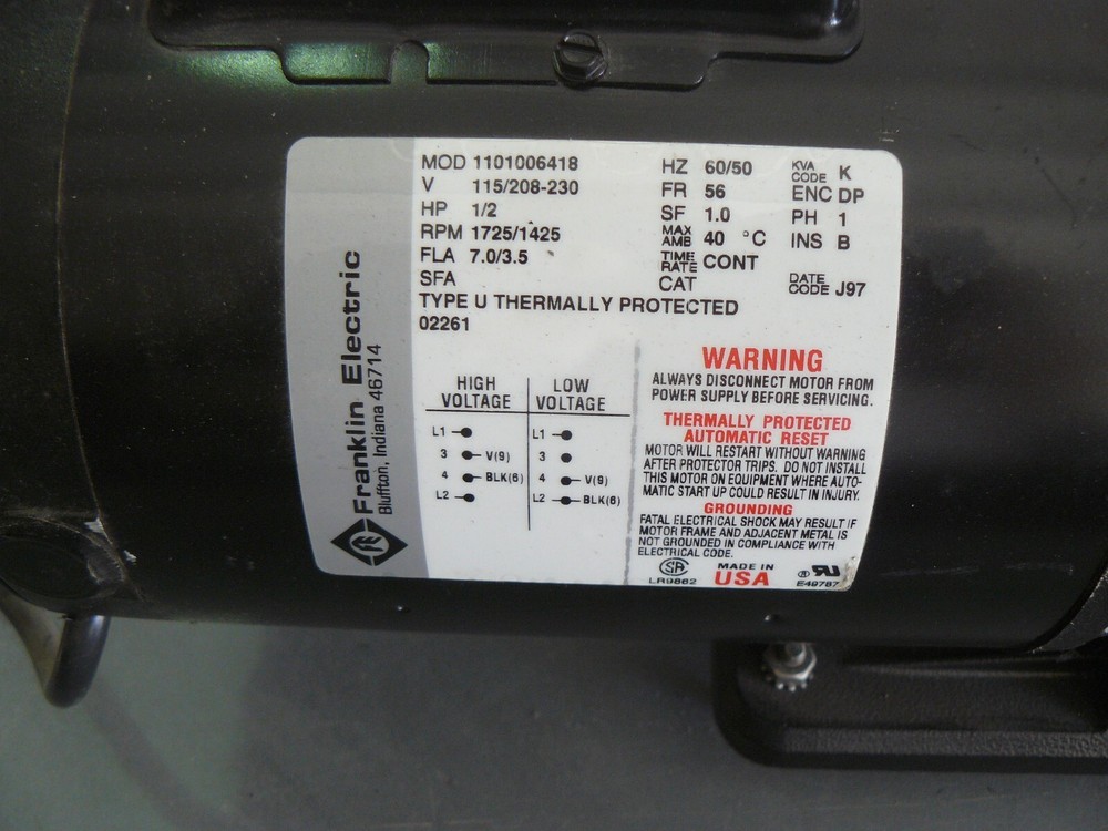 Alcatel type 2010 rotary vane vacuum pump