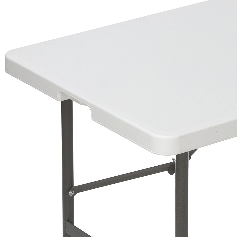 4FT Plastic Folding Table Lightweight Picnic Table for Camping Picnic White