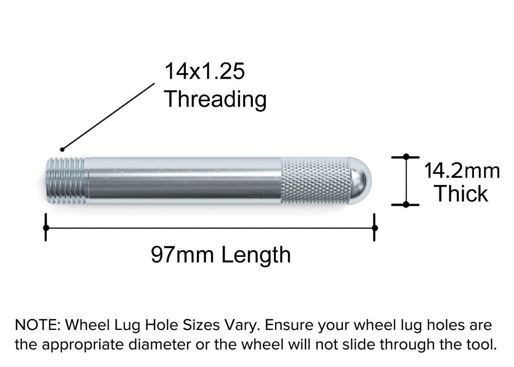 Durable Silver Wheel Hanger Guide Tool - M14x1.25 Thread, Automotive Essential