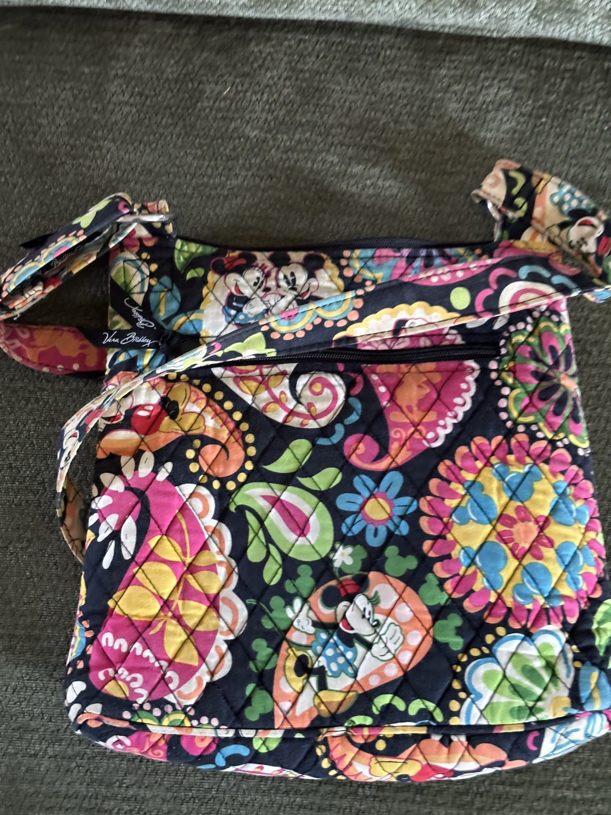 DISNEY Parks Vera Bradley MIDNIGHT with MICKEY Hipster Crossbody Bag Purse