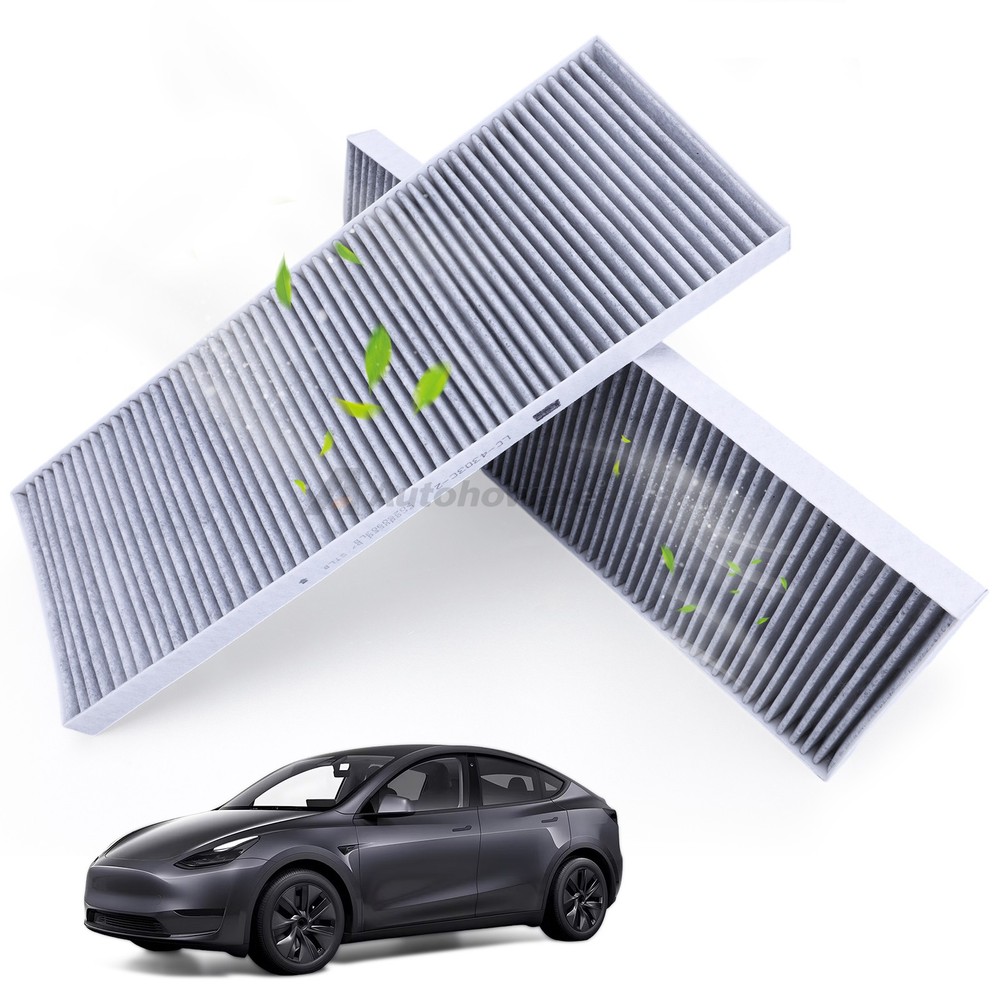Fits For Teslas Model Y Engine Cabin Air Filter Kit Internal External AC Filter