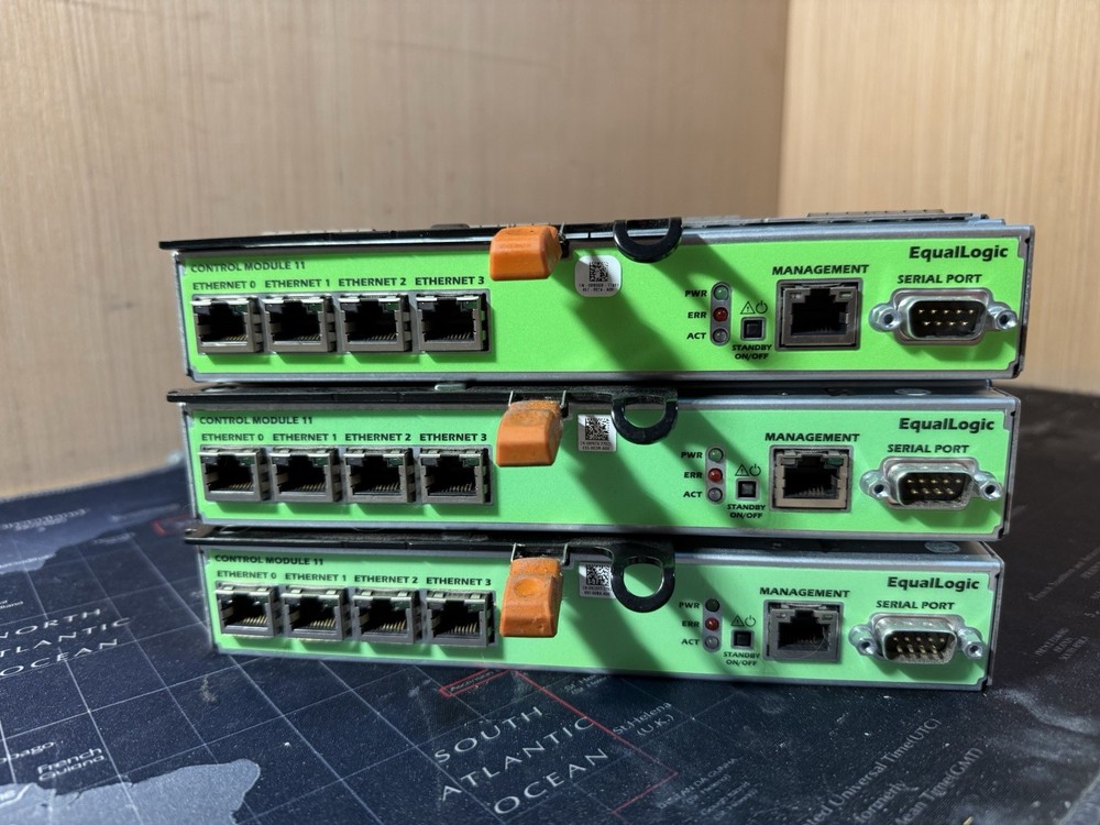 LOT OF (3) DELL EQUALLOGIC CONTROL MODULE TYPE 11 CONTROLLER MODULE E09M001 E09M