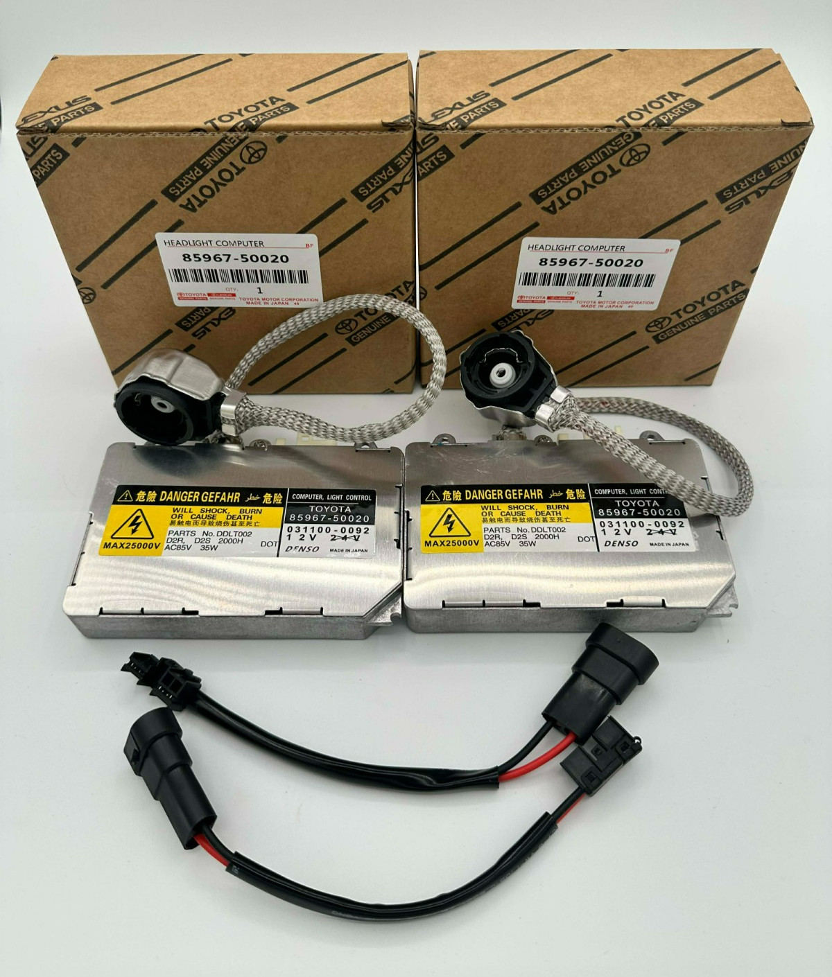 x2 NEW FOR LEXUS OEM GENUINE DENSO D2S D2R HID XENON HEADLIGHT BALLAST DDLT002