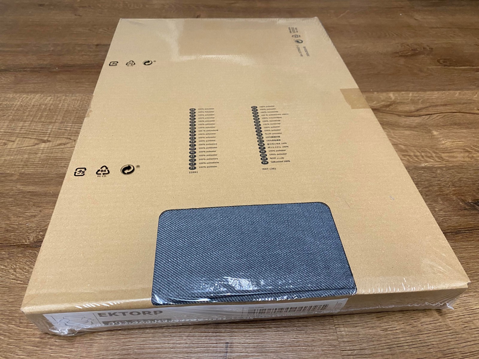 NEW IKEA EKTORP Armchair Chair Cover Slipcover - Nordvalla Dark Gray