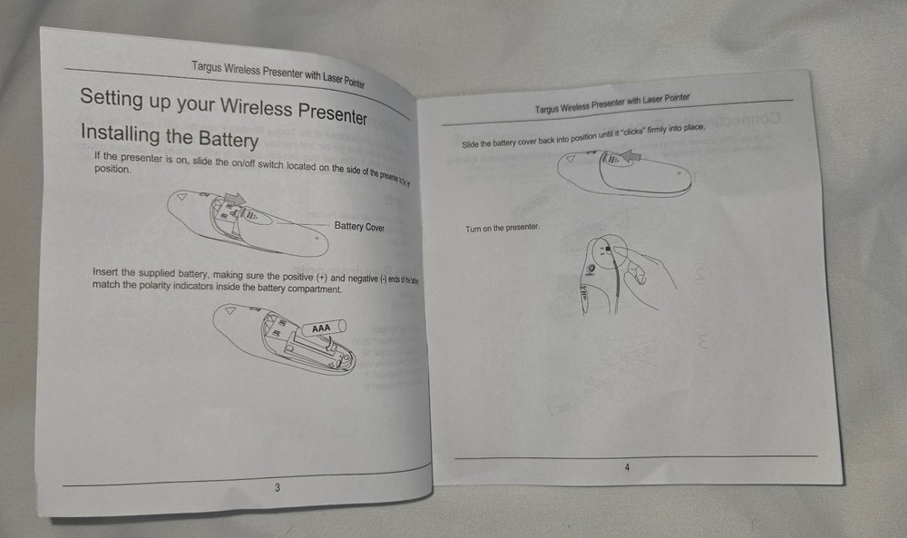 Targus Wireless USB Presenter with Laser Pointer - AMP16US - 2 Units Dongles