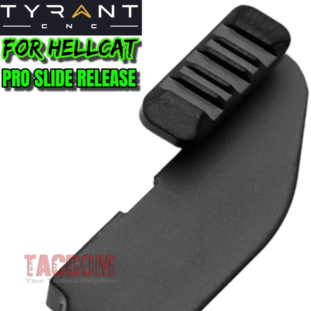 Tyrant Designs BLACK Extended Slide Release Catch Lock f Springfield Hellcat Pro