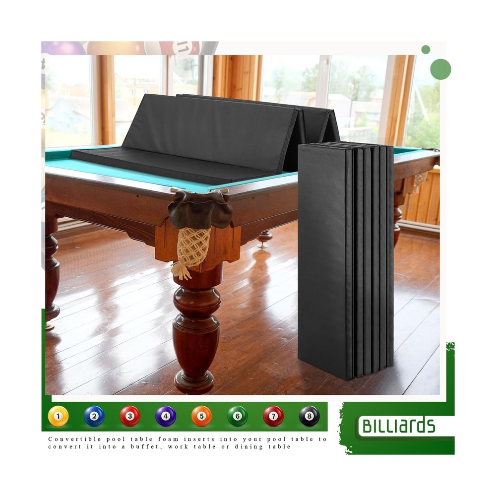 8' Pool Table Insert Convertible Dining Table Foam Insert Billiard Pool Table...