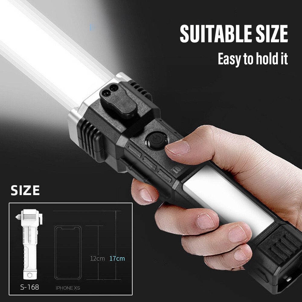 Super Bright Tactical LED Flashlight Rechargeable Camping Multifunctional Torch
