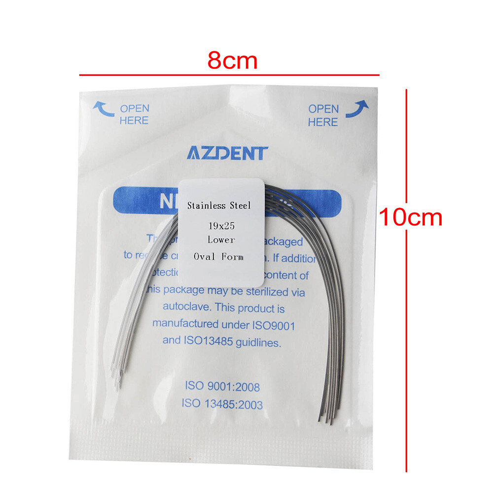 AZDENT Dental Orthodontic Stainless Steel Rectangular Arch Wires Ovoid Form