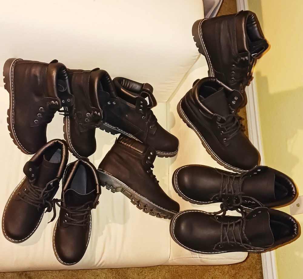 Black Work Boots Mens Size 9-11.5